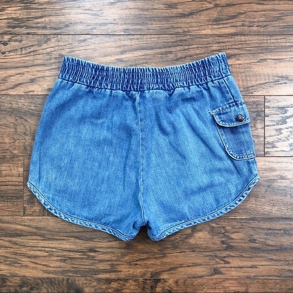 vintage • 70s high waisted denim shorts mini booty super high rise 1970s retro - Picture 7 of 8